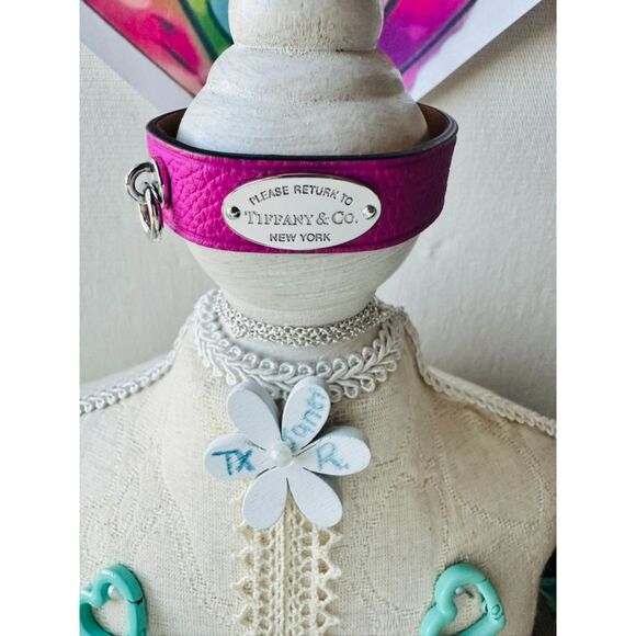 Tiffany & Co. Jewelry - Return To Tiffany & Co Fuchsia Narrow Leather Bracelet, S/M, Silver